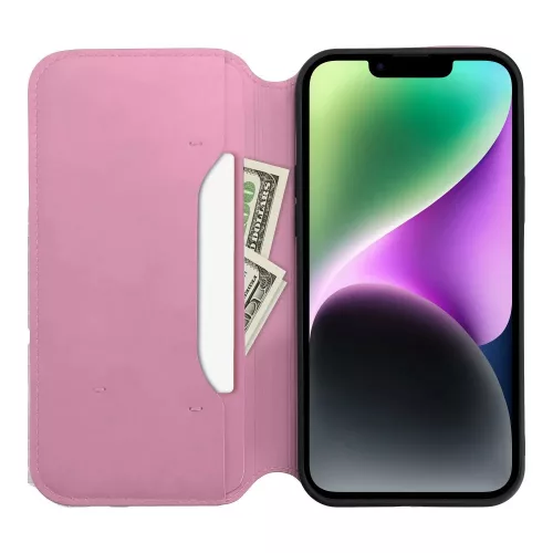 Haffner Dual Pocket Flip oldalra nyíló tok - Xiaomi Redmi Note 13 5G - pink