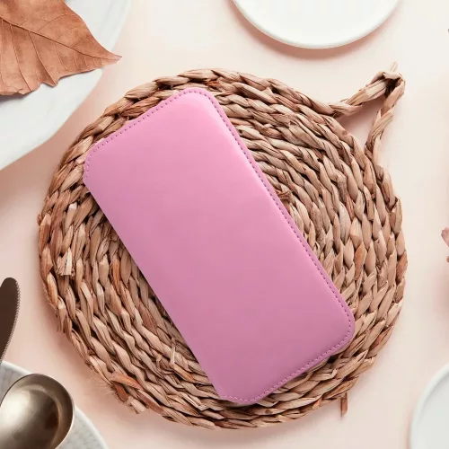 Haffner Dual Pocket Flip oldalra nyíló tok - Xiaomi Redmi Note 13 Pro 5G/Poco X6 5G - pink