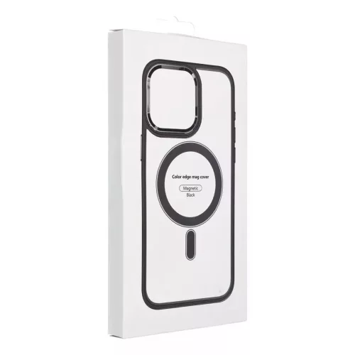 Haffner Edge Mag Cover szilikon tok - Apple iPhone 16 Pro - fekete/átlátszó