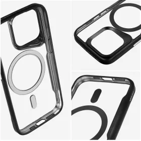   Haffner Ergofit Newzone Magsafe szilikon tok - Apple iPhone 16 Plus - fekete/átlátszó