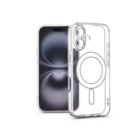   Haffner Clear Mag Cover kameravédős szilikon tok - Apple iPhone 16 - átlátszó