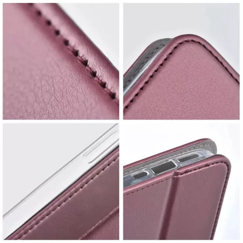 Haffner Smart Magneto Book Flip oldalra nyíló tok - Samsung SM-S931 Galaxy S25 - bordó