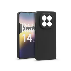   Haffner Matt szilikon tok - Xiaomi Redmi Note 14 Pro Plus 5G - fekete