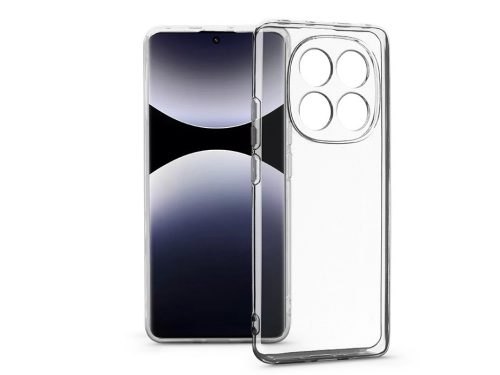 Haffner Clear Case kameravédős szilikon tok - Xiaomi Redmi Note 14 Pro 5G/Note 14 Pro+ 5G - átlátszó