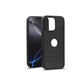   Haffner Carbon szilikon tok - Apple iPhone 16 Pro Max - fekete