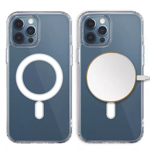 Haffner Anti Shock MagSafe szilikon tok - Apple iPhone 16 Pro Max - átlátszó
