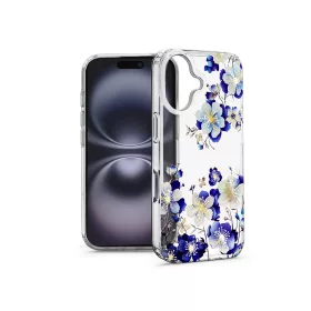   Haffner IMD Floral szilikon tok - Apple iPhone 16 - átlátszó