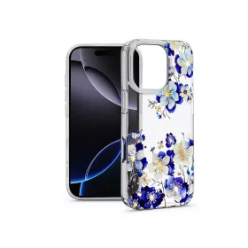   Haffner IMD Floral szilikon tok - Apple iPhone 16 Pro Max - átlátszó