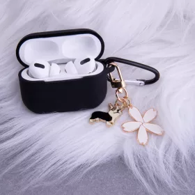   Haffner szilikon tok kutyás medállal, AirPods 3 fülhallgatóhoz - fekete - OEM