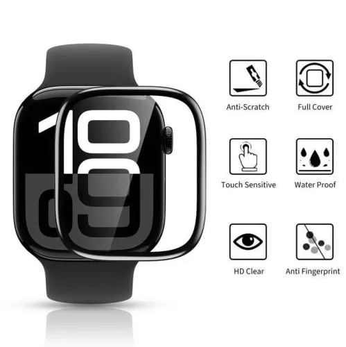 HOFI Hybrid Pro+ Glass - Apple Watch Series 10/11 (42 mm) üvegfólia - 2 db/cs - fekete