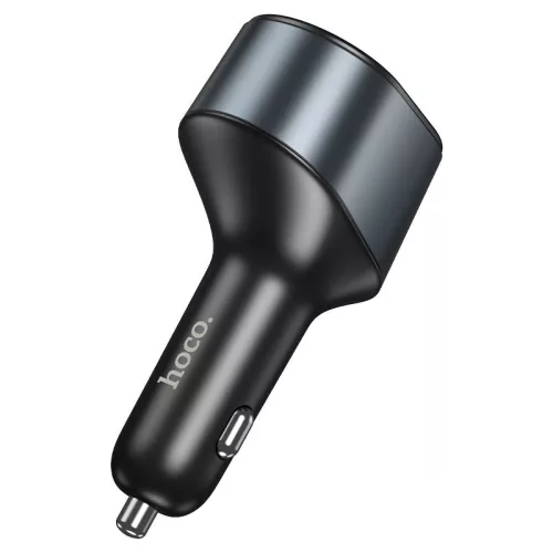HOCO Z56 35W PD QC3.0 USB-C+ USB-A autós töltő adapter+ autós aljzattal - fekete