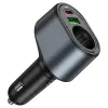 HOCO Z56 35W PD QC3.0 USB-C+ USB-A autós töltő adapter+ autós aljzattal - fekete