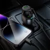 HOCO Z56 35W PD QC3.0 USB-C+ USB-A autós töltő adapter+ autós aljzattal - fekete
