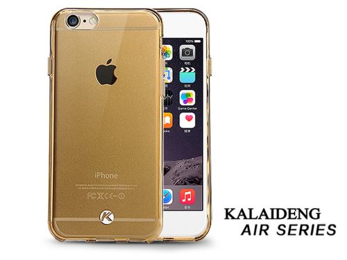 Apple iPhone 6 Plus szilikon hátlap üveg képernyővédó fóliával - Kalaideng Air  Series - arany