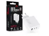 Maxlife MXTC-07-45ACC PD+QC 45W hálózati gyorstöltő adapter 2xType-C + USB - fehér