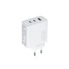 Maxlife MXTC-07-45ACC PD+QC 45W hálózati gyorstöltő adapter 2xType-C + USB -    fehér