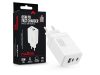 Maxlife MXTC-08-65ACC PD+QC 65W hálózati gyorstöltő adapter 2xType-C + USB -    fehér