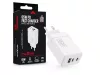 Maxlife MXTC-08-65ACC PD+QC 65W hálózati gyorstöltő adapter 2xType-C + USB - fehér