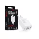 Maxlife MXTC-08-65ACC PD+QC 65W hálózati gyorstöltő adapter 2xType-C + USB - fehér