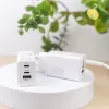 Maxlife MXTC-08-65ACC PD+QC 65W hálózati gyorstöltő adapter 2xType-C + USB - fehér