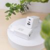 Maxlife MXTC-08-65ACC PD+QC 65W hálózati gyorstöltő adapter 2xType-C + USB -    fehér