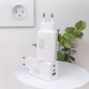 Maxlife MXTC-08-65ACC PD+QC 65W hálózati gyorstöltő adapter 2xType-C + USB -    fehér
