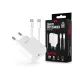 Maxlife MXTC-06 PD+QC 20W hálózati gyorstöltő adapter Type-C + Type-C/Type-C kábel - fehér