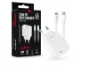Maxlife MXTC-06 PD+QC 20W hálózati gyorstöltő adapter Type-C + Type-C/Lightning kábel - fehér