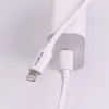 Maxlife MXTC-06 PD+QC 20W hálózati gyorstöltő adapter Type-C + Type-C/Lightning kábel - fehér