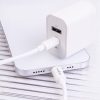 Maxlife MXTC-06 PD+QC 20W hálózati gyorstöltő adapter USB + Type-C +            Type-C/Lightning kábel - fehér