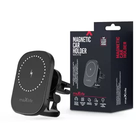   Maxlife MXCH-16 15W vezeték nélküli tartó/gyorstöltő szellőzőrácsba - fekete