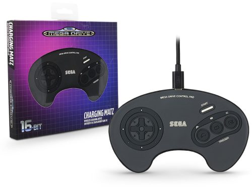 Numskull Sega Mega Drive 10W Qi univerzális vezeték nélküli töltő - fekete