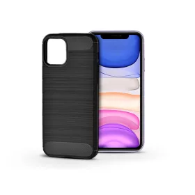 Haffner Carbon szilikon tok - Apple iPhone 11 - fekete