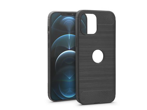Haffner Carbon szilikon tok - Apple iPhone 12 Pro Max - fekete