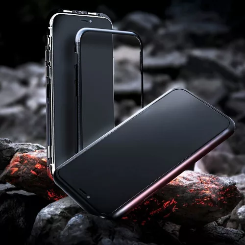 Haffner Magneto 2 részes tok előlapi üveg nélkül - Apple iPhone 12 Pro Max - fekete