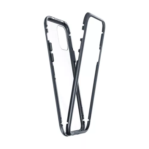 Haffner Magneto 2 részes tok előlapi üveg nélkül - Apple iPhone 12 Pro Max - fekete