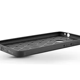 Haffner Carbon Logo szilikon tok - Apple iPhone 13 - fekete
