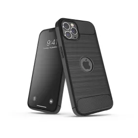   Haffner Carbon Logo szilikon tok - Apple iPhone 14 Plus - fekete