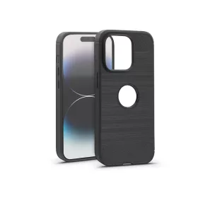   Haffner Carbon Logo szilikon tok - Apple iPhone 14 Pro - fekete