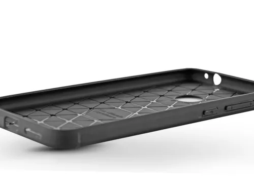 Haffner Carbon Logo szilikon tok - Apple iPhone 14 Pro Max - fekete