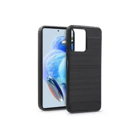   Haffner Carbon szilikon tok - Xiaomi Redmi Note 12 Pro 5G/Poco X5 Pro 5G - fekete