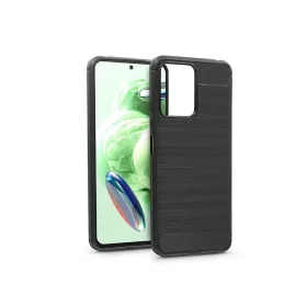   Haffner Carbon szilikon tok - Xiaomi Redmi Note 12 5G/Poco X5 5G - fekete