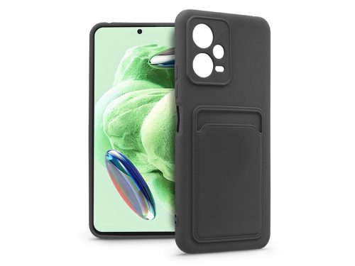 Haffner Card Case kártyatartós szilikon tok - Xiaomi Redmi Note 12 5G/Poco X5 5G - fekete