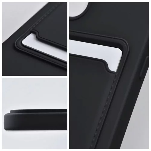 Haffner Card Case kártyatartós szilikon tok - Xiaomi Redmi Note 12 5G/Poco X5 5G - fekete