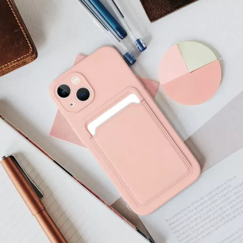 Haffner Card Case kártyatartós szilikon tok - Xiaomi Redmi Note 12 5G/Poco X5 5G - pink