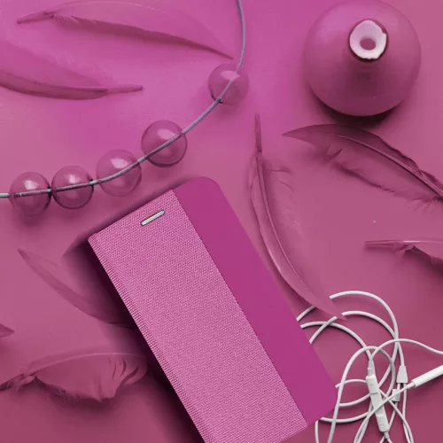 Haffner Sensitive Book Flip oldalra nyíló tok - Xiaomi Redmi Note 12 Pro 5G/Poco X5 Pro 5G - pink