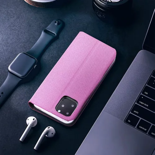 Haffner Sensitive Book Flip oldalra nyíló tok - Xiaomi Redmi Note 12 Pro 5G/Poco X5 Pro 5G - pink