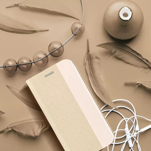 Haffner Sensitive Book Flip oldalra nyíló tok - Xiaomi Redmi Note 12 5G/Poco X5 5G - arany