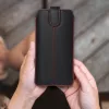 Haffner ULTRASLIM univerzális kihúzható telefontok - Apple iPhone 13/13 Pro - fekete