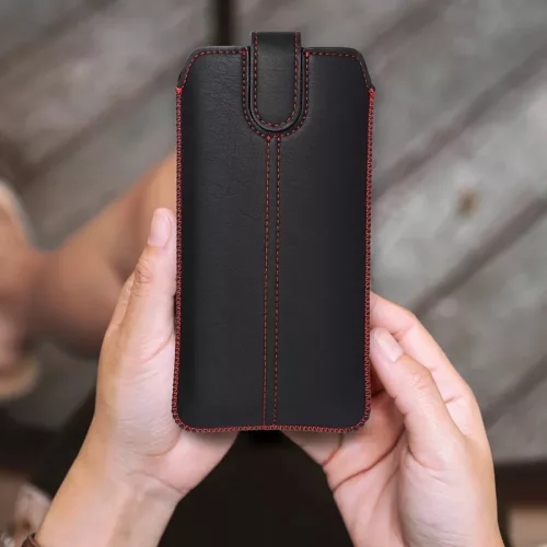 Haffner ULTRASLIM univerzális kihúzható telefontok - Apple iPhone 13/13 Pro - fekete